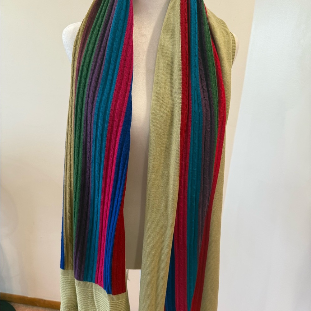 Colorful Striped Knit Scarf - 🧣 - NEW - Picture 7 of 7